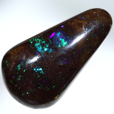 SOLID BOULDER OPAL Sparkles of bright green and blue SEE VIDEO 